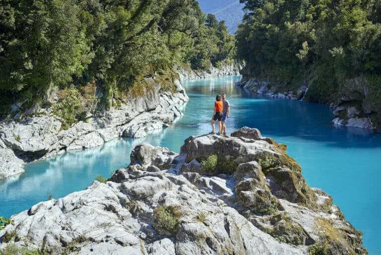 Rocky Outcrop At Hokitika Gorge Walk West Coast NZ
